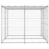 Outdoor Dog Kennel Galvanized Steel with Roof 52.1 ft¬≤