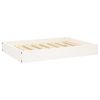 Dog Bed White 28.1"x21.3"x3.5" Solid Wood Pine