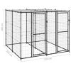 Outdoor Dog Kennel Steel with Roof 52.1 ft¬≤