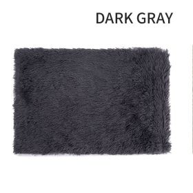 Dog Bed And Extra Matching Cover Sheet Dog Crate Pad Ultra Soft Dog Bed Mat Washable Pet Kennel Bed With Non-Slip Bottom Fluffy Plush Sleeping Mat For (Color: Dark Gray, size: S)