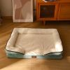 Dog Bed, Bolster Dog Bed with Memory Foam Dog Couch Sofa and Removable Washable Cover