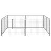 Dog Kennel Silver 43.1 ft¬≤ Steel