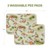 Qeils Reusable Puppy Pads, Washable Pee Pads for Dogs 2 Pcs 18"x24" 3D Printed Super Absorbent Leakproof Dog Training Pads