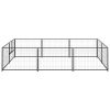 Dog Kennel Black 64.6 ft¬≤ Steel