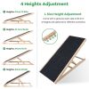 Foldable Wooden Dog Ramp for High Beds Non Slip Heights Adjustable Pet Cat Ramp for Couch Car SUV