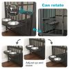 Modern Kennel Dogs room up to 60 LB, Dog crate furniture with Multi-Purpose Rremovable Ttray, Double-Door Dog House, lift Panel